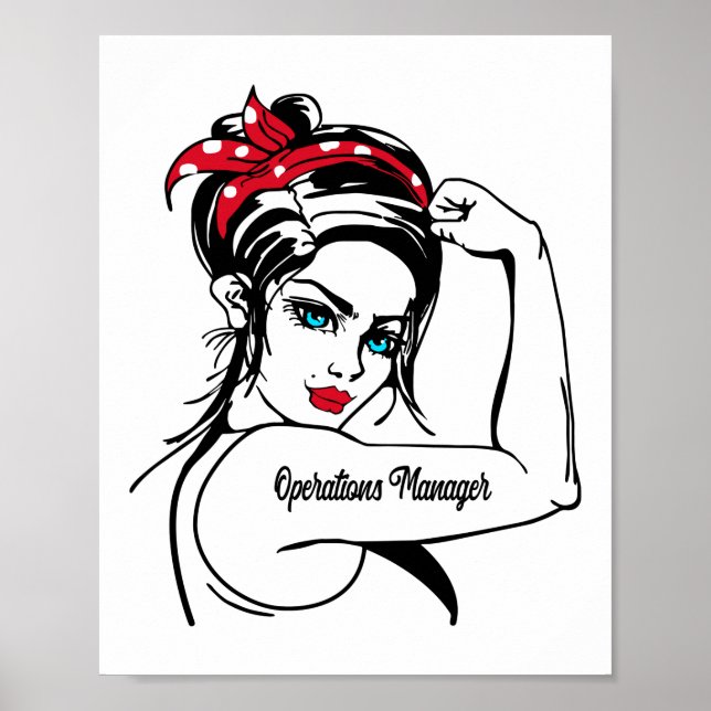 Operations Manager Rosie The Riveter Pin Up Poster (Front)