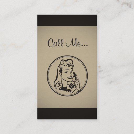 Customizable Operator Call Me Business Card