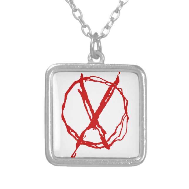 Operator Symbol Silver Plated Necklace (Front)
