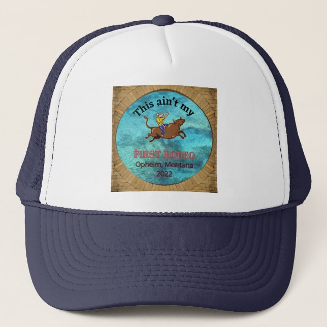 Opheim rodeo 2022 trucker hat (Front)