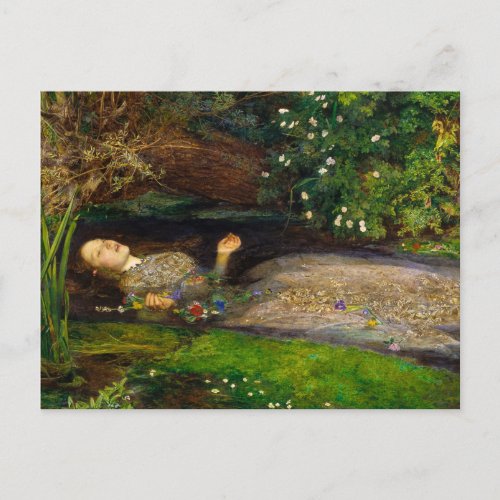 Ophelia 1851 by John Everett Millais Postcard