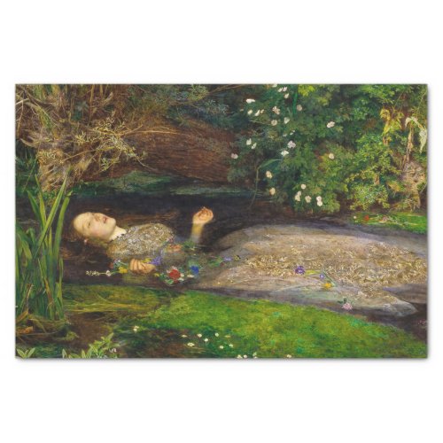 Ophelia 1851 by John Everett Millais Tissue Paper