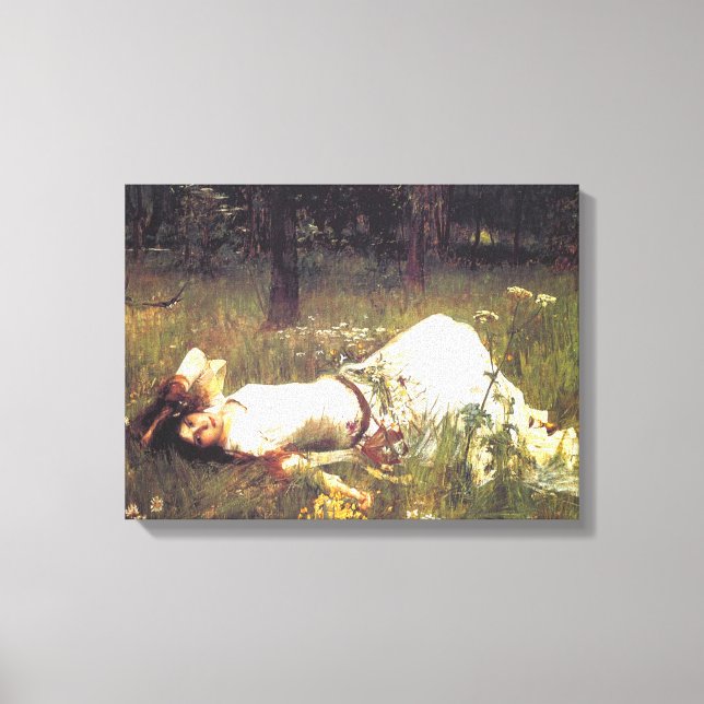 Ophelia 1889 By John William Waterhouse Canvas Print (Front)