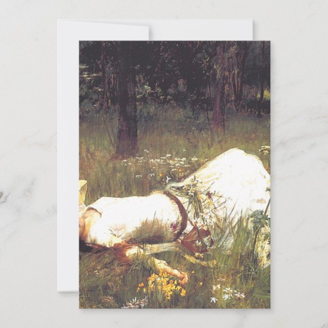 Ophelia 1889 By John William Waterhouse Invitation (Front)