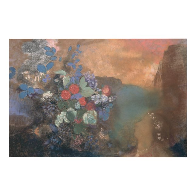 Ophelia among the Flowers, c.1905-8 Wood Wall Art (Front)