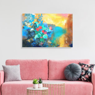 Ophelia Among the Flowers   Odilon Redon Canvas Print