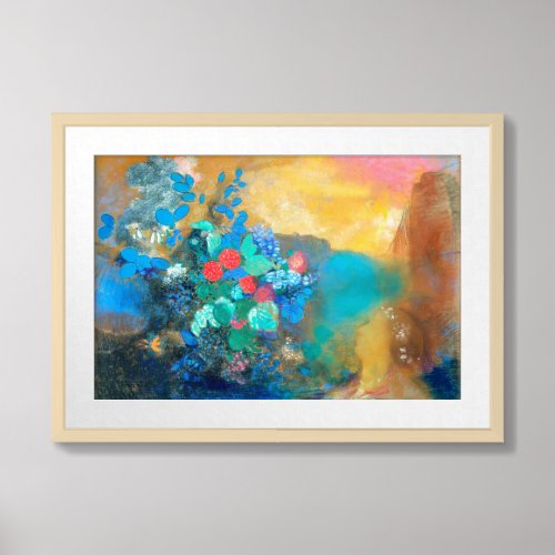 Ophelia Among the Flowers  Odilon Redon Framed Art