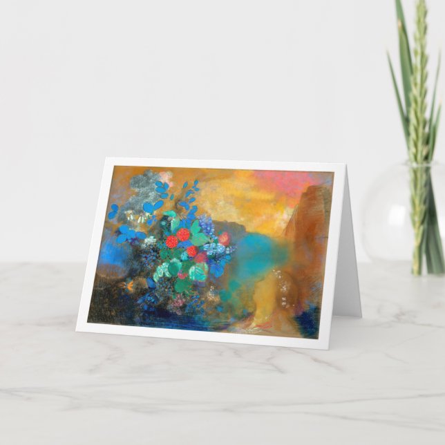 Ophelia among the Flowers, Redon Card (Front)
