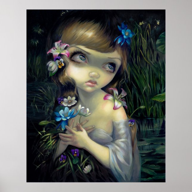 Ophelia ART PRINT Portrait of Ophelia gothic (Front)