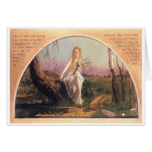 Ophelia, Arthur Hughes, 1852 Cards (Front Horizontal)