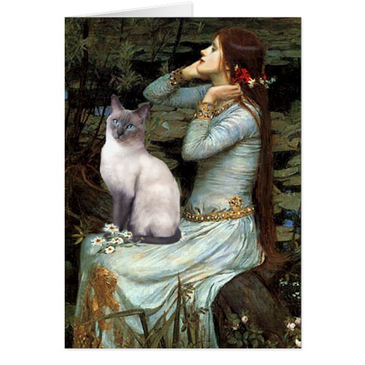 Ophelia - Blue Point Siamese cat Cards (Front)