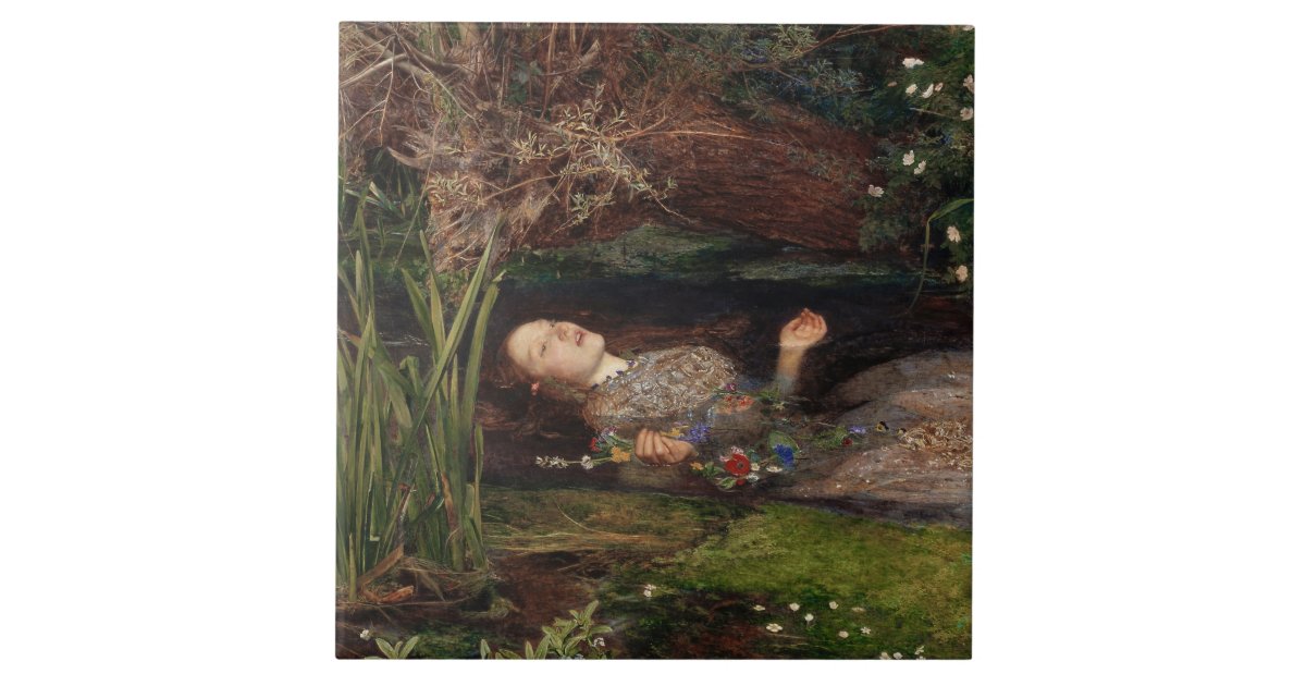 Ophelia By John Everett Millais Ceramic Tile Zazzle Com