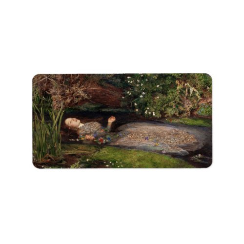 Ophelia by John Everett Millais Label