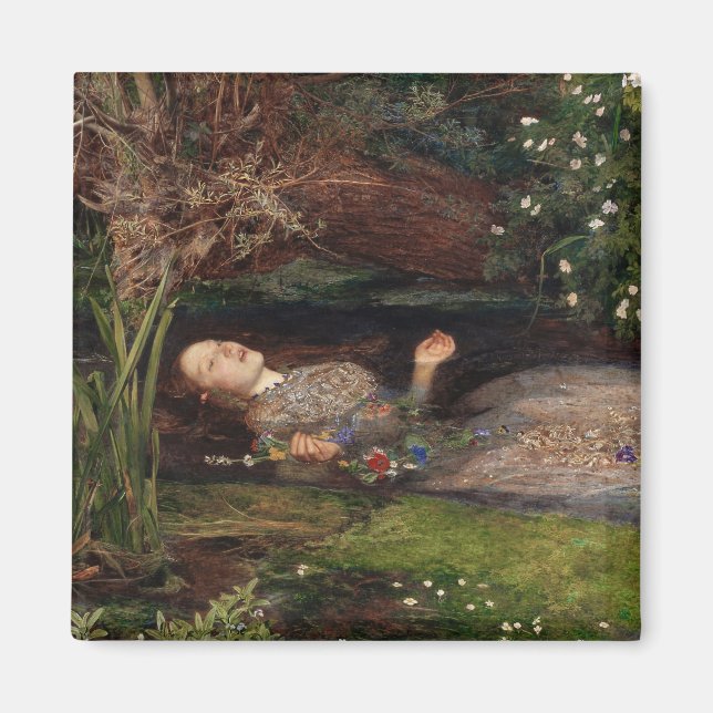 Ophelia by John Everett Millais Magnet (Front)