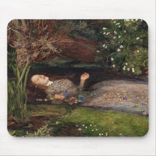 Ophelia by John Everett Millais Mouse Pad