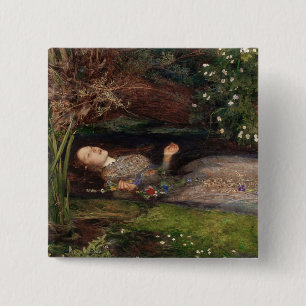 Ophelia by John Everett Millais Pinback Button