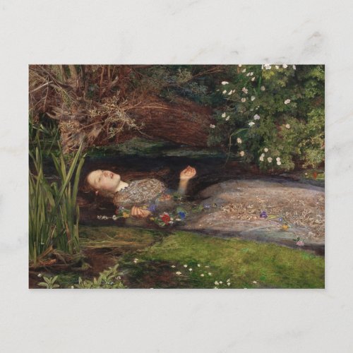 Ophelia by John Everett Millais Postcard