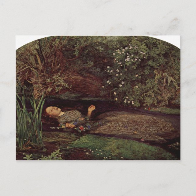Ophelia by John Everett Millais Postcard (Front)