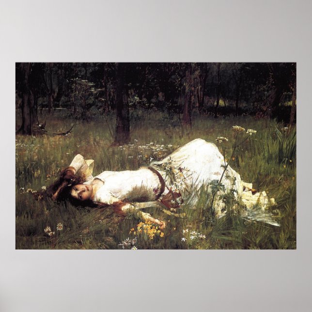 Ophelia, by John William Waterhouse, 1889 Poster (Front)