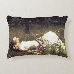 Ophelia by John William Waterhouse Accent Pillow