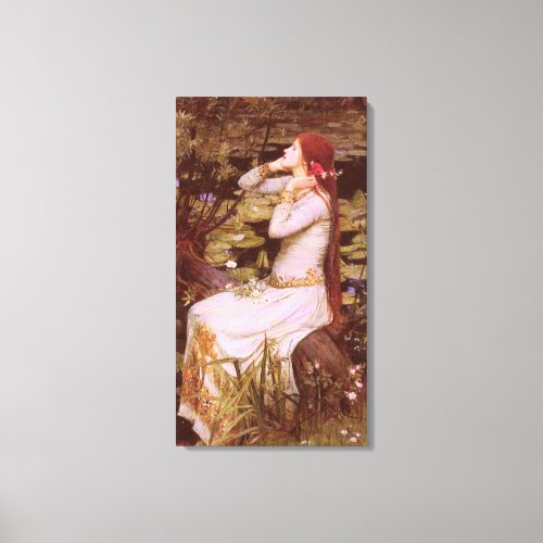 Ophelia by John William Waterhouse Canvas Print