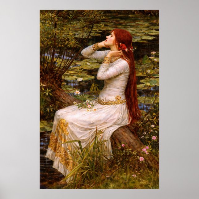 Ophelia by John William Waterhouse Poster (Front)