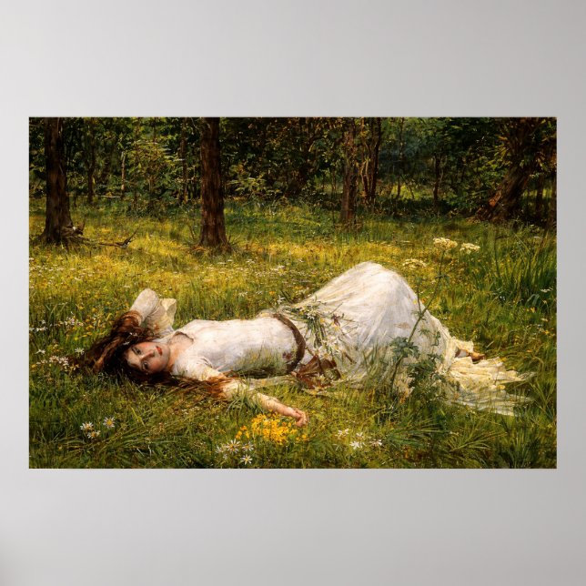 Ophelia by John William Waterhouse Poster (Front)