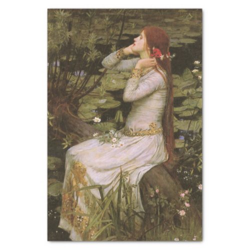 Ophelia by John William Waterhouse Tissue Paper