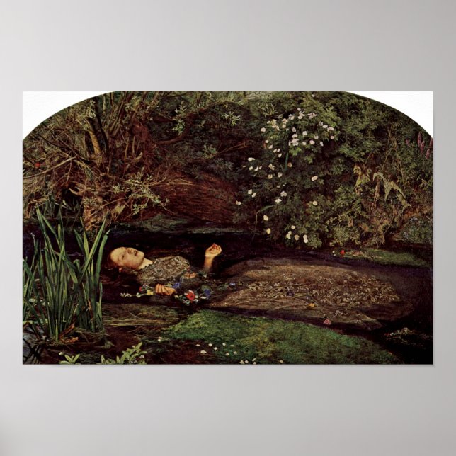 Ophelia By Millais, John Everett (Best Quality) Poster (Front)