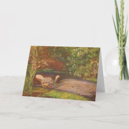 Ophelia by Millais Vintage Victorian Fine Art Card