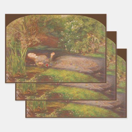 Ophelia by Millais Vintage Victorian Fine Art Wrapping Paper Sheets