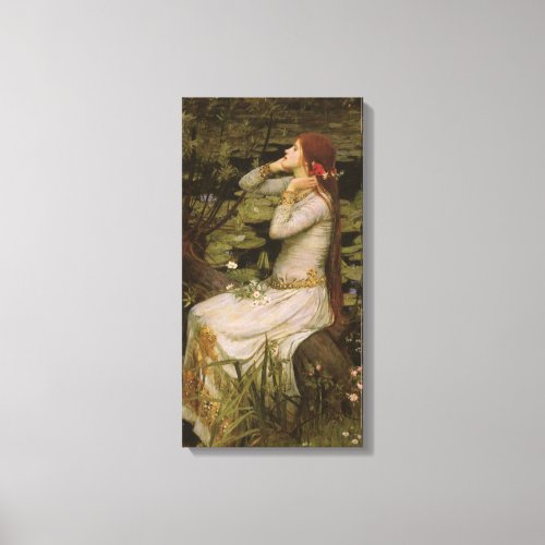 Ophelia by the Pond by John William Waterhouse Canvas Print