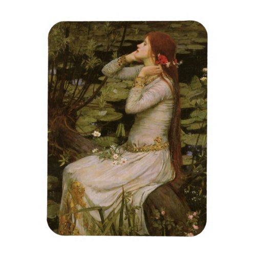 Ophelia by the Pond by John William Waterhouse Magnet