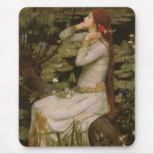 Ophelia by the Pond by John William Waterhouse Mouse Pad