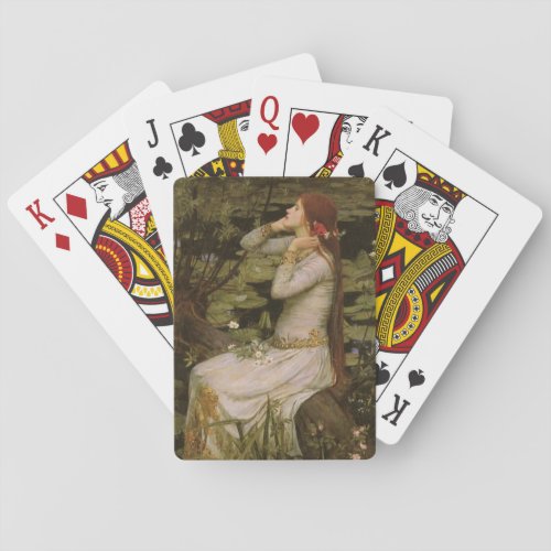 Ophelia by the Pond by John William Waterhouse Poker Cards