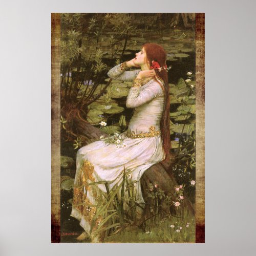 OPHELIA BY THE WATER  DECOUPAGE PAPER OR PRINT