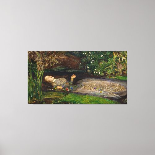 Ophelia c 1852 by Sir John Everett Millais Canvas Print