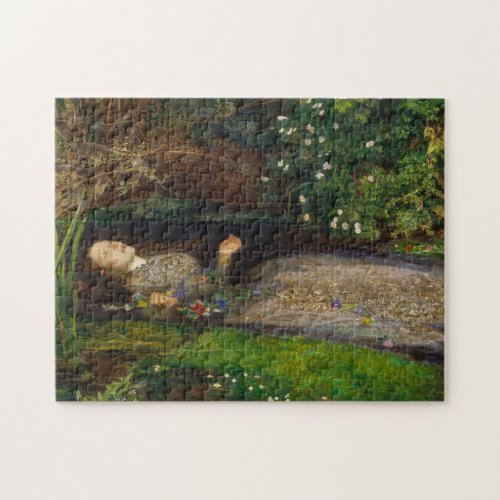 Ophelia c 1852 by Sir John Everett Millais Jigsaw Puzzle