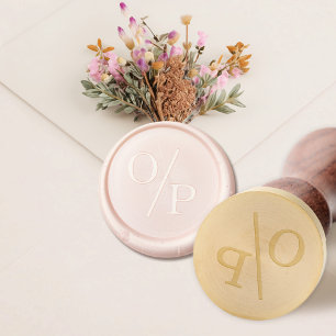 Ophelia Custom Wedding Initials Blush Pink Wax Seal Stamp