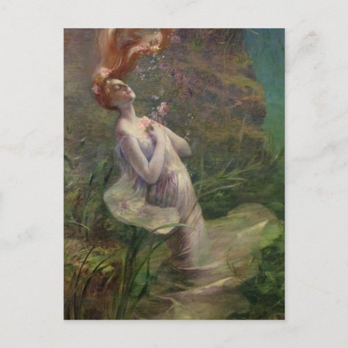 Ophelia Drowning 1895 Postcard