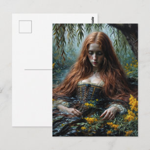 Ophelia Half-Submerged Original Art  Postcard