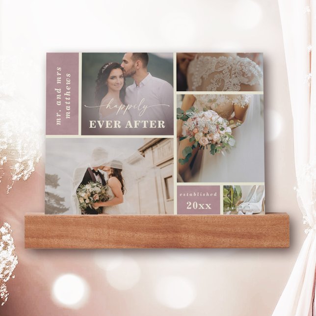 Ophelia Happily Ever After Wedding Photos Keepsake Picture Ledge (Say "I DO" to Romantic Watercolor Florals and a Cottagecore Vibe with the Ophelia Wedding Suite.)