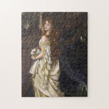 Ophelia In Shakespeare's Hamlet. By Arthur Hughes Jigsaw Puzzle by VintageImagesOnline at Zazzle
