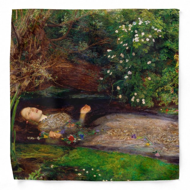 Ophelia, John Everett Millais, 1851-1852 Bandana (Front)