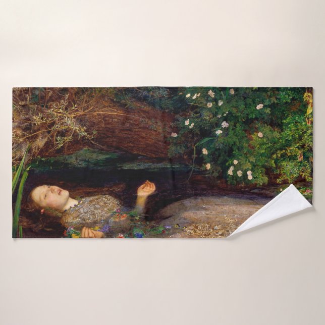 Ophelia, John Everett Millais, 1851-1852 Bath Towel (Bath Towel)