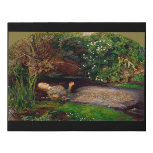 Ophelia John Everett Millais 1851_1852 Faux Canvas Print