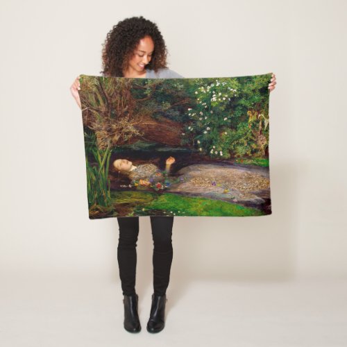 Ophelia John Everett Millais 1851_1852 Fleece Blanket