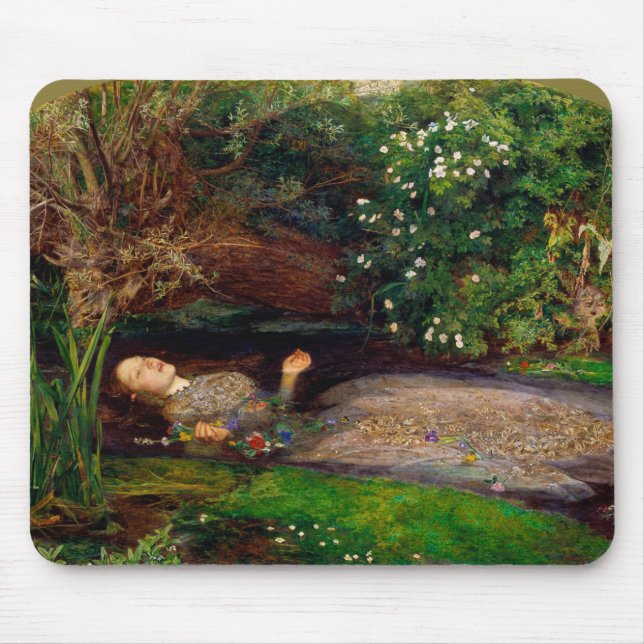 Ophelia, John Everett Millais, 1851-1852 Mouse Pad (Front)