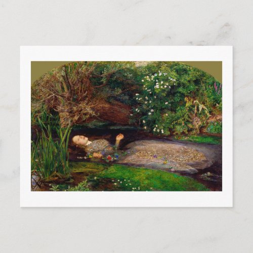 Ophelia John Everett Millais 1851_1852 Postcard