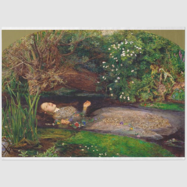 Ophelia, John Everett Millais, 1851-1852 Tissue Paper (Front)